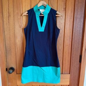 Sail to Sable Navy and Green Dress